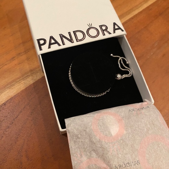 Pandora Sparkling Slider Tennis Bracelet Sterling Silver - Picture 3 of 3